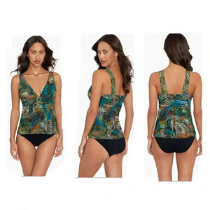 Amoressa Cameroon Camellia Tankini Top and Bikini Bottom Size 12